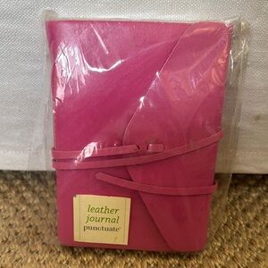 Punctuate Pink Journal. New. 256 online pages. Genuine soft bound leather.
